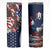French American Heritage Month Skinny Tumbler Gallic Rooster And Bald Eagle