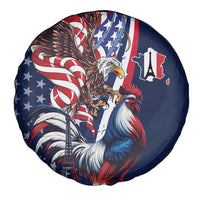 French American Heritage Month Spare Tire Cover Gallic Rooster And Bald Eagle