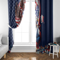 French American Heritage Month Window Curtain Gallic Rooster And Bald Eagle