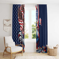 French American Heritage Month Window Curtain Gallic Rooster And Bald Eagle