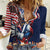 French American Heritage Month Women Casual Shirt Gallic Rooster And Bald Eagle