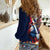 French American Heritage Month Women Casual Shirt Gallic Rooster And Bald Eagle