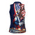 French American Heritage Month Women Sleeveless Polo Shirt Gallic Rooster And Bald Eagle