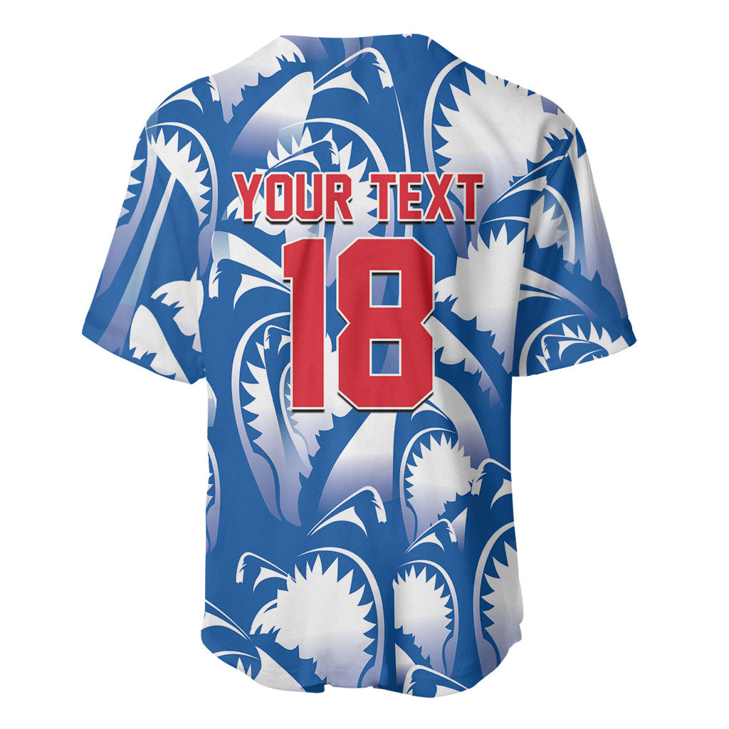 Custom Football Cape Verde Blue Sharks Baseball Jersey Rise Again Island