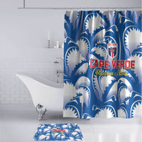 Football Cape Verde Blue Sharks Bathroom Set Rise Again Island
