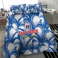 Football Cape Verde Blue Sharks Bedding Set Rise Again Island