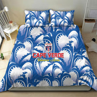 Football Cape Verde Blue Sharks Bedding Set Rise Again Island