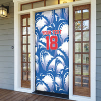Custom Football Cape Verde Blue Sharks Door Cover Rise Again Island