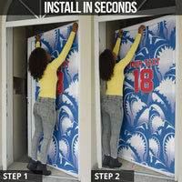 Custom Football Cape Verde Blue Sharks Door Cover Rise Again Island