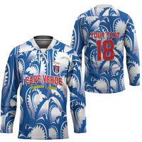 Custom Football Cape Verde Blue Sharks Hockey Jersey Rise Again Island