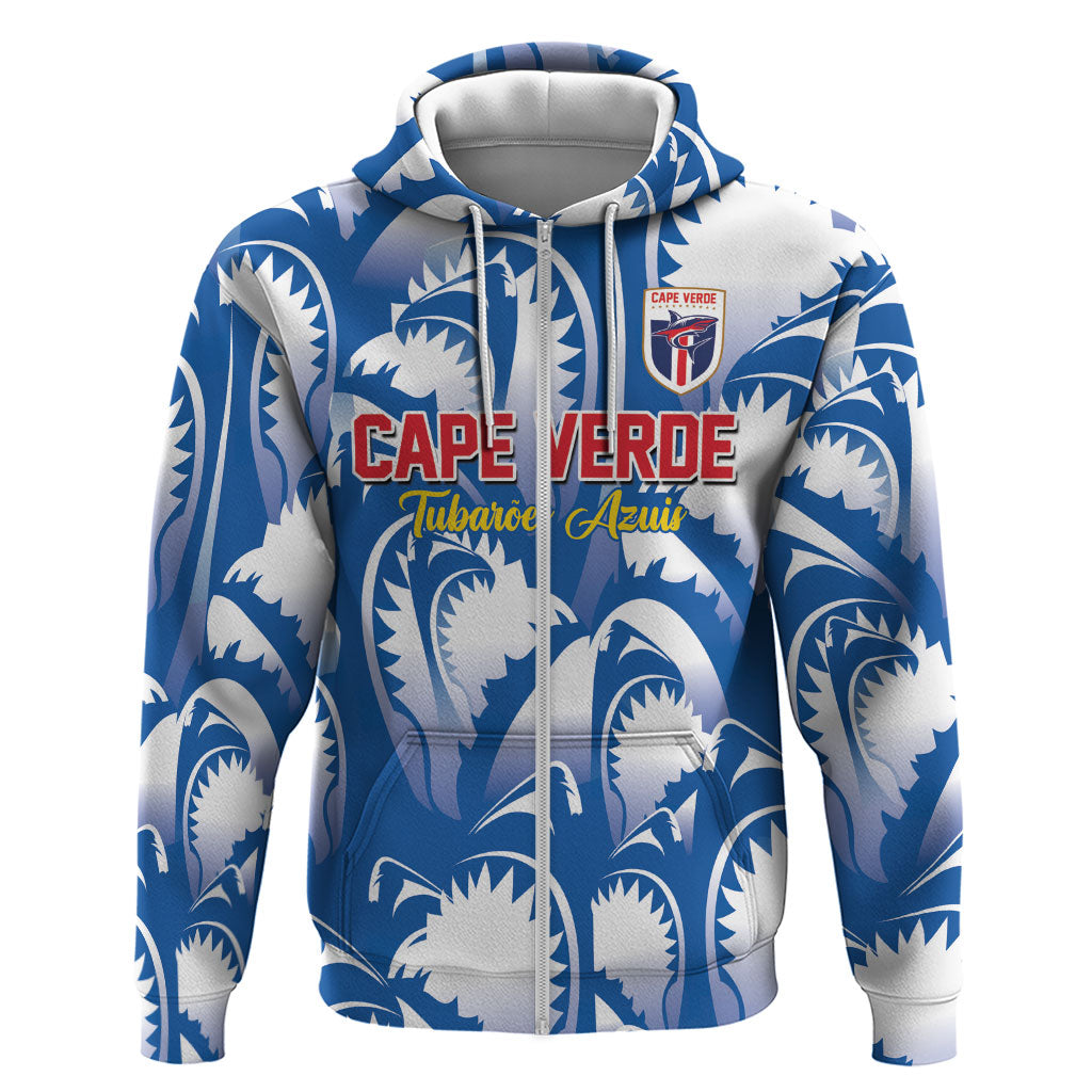 Custom Football Cape Verde Blue Sharks Hoodie Rise Again Island