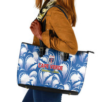 Football Cape Verde Blue Sharks Leather Tote Bag Rise Again Island