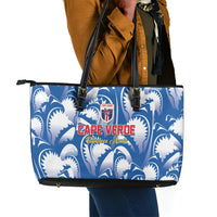 Football Cape Verde Blue Sharks Leather Tote Bag Rise Again Island