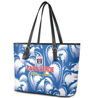 Football Cape Verde Blue Sharks Leather Tote Bag Rise Again Island