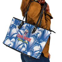 Football Cape Verde Blue Sharks Leather Tote Bag Rise Again Island