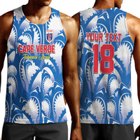 Custom Football Cape Verde Blue Sharks Men Tank Top Rise Again Island