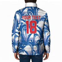 Custom Football Cape Verde Blue Sharks Padded Jacket Rise Again Island