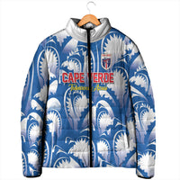 Custom Football Cape Verde Blue Sharks Padded Jacket Rise Again Island