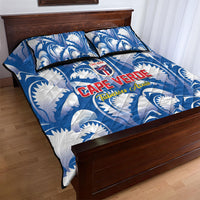Football Cape Verde Blue Sharks Quilt Bed Set Rise Again Island