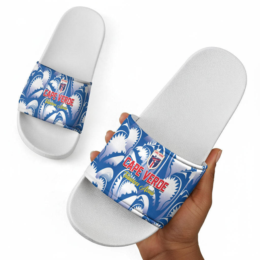Football Cape Verde Blue Sharks Slide Sandals Rise Again Island