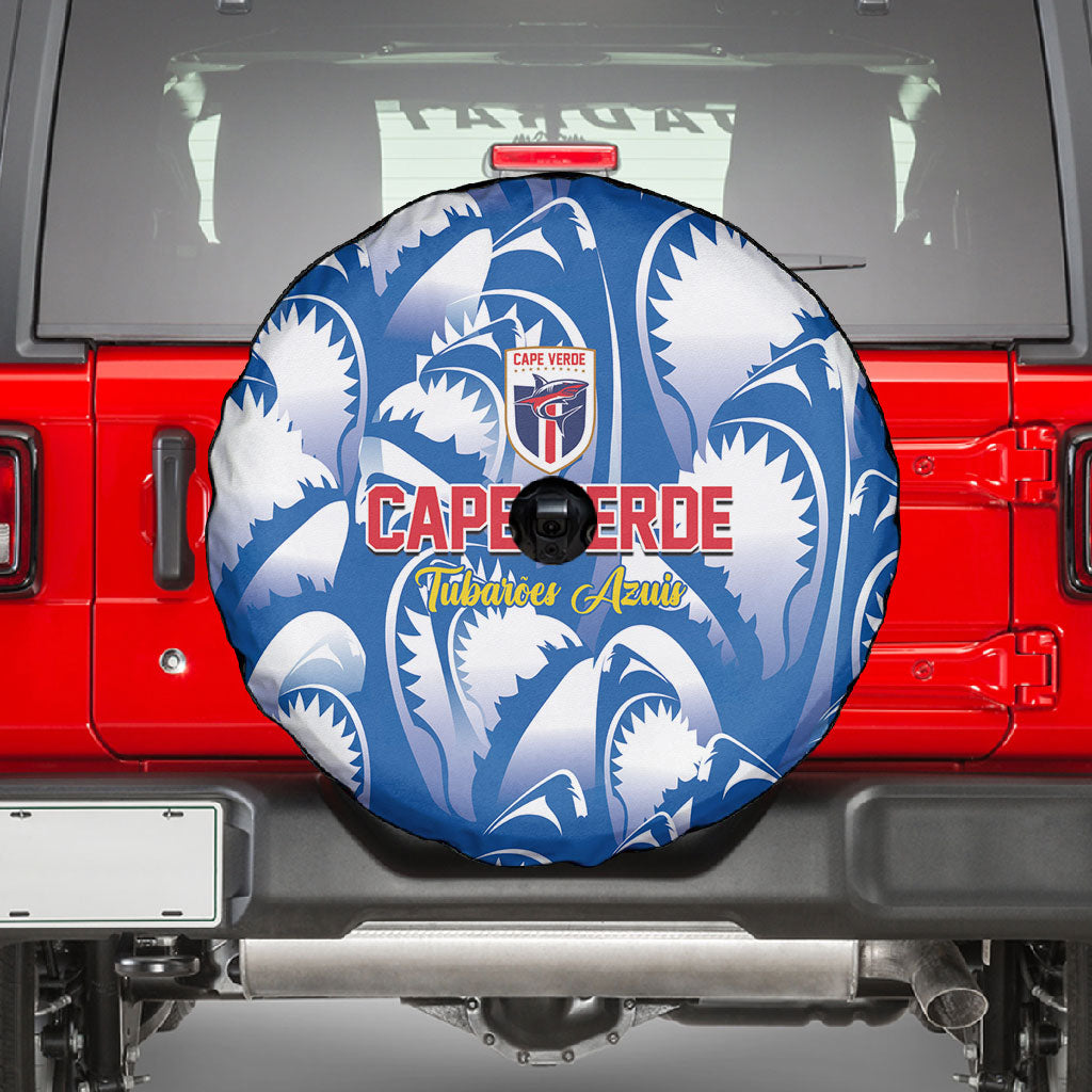 Football Cape Verde Blue Sharks Spare Tire Cover Rise Again Island