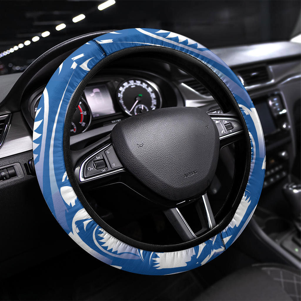 Football Cape Verde Blue Sharks Steering Wheel Cover Rise Again Island