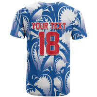 Custom Football Cape Verde Blue Sharks T shirt Rise Again Island