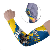 Sweden Flag Day Arm Sleeves Majestic Elk Floral Nordic Heritage