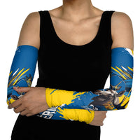 Sweden Flag Day Arm Sleeves Majestic Elk Floral Nordic Heritage