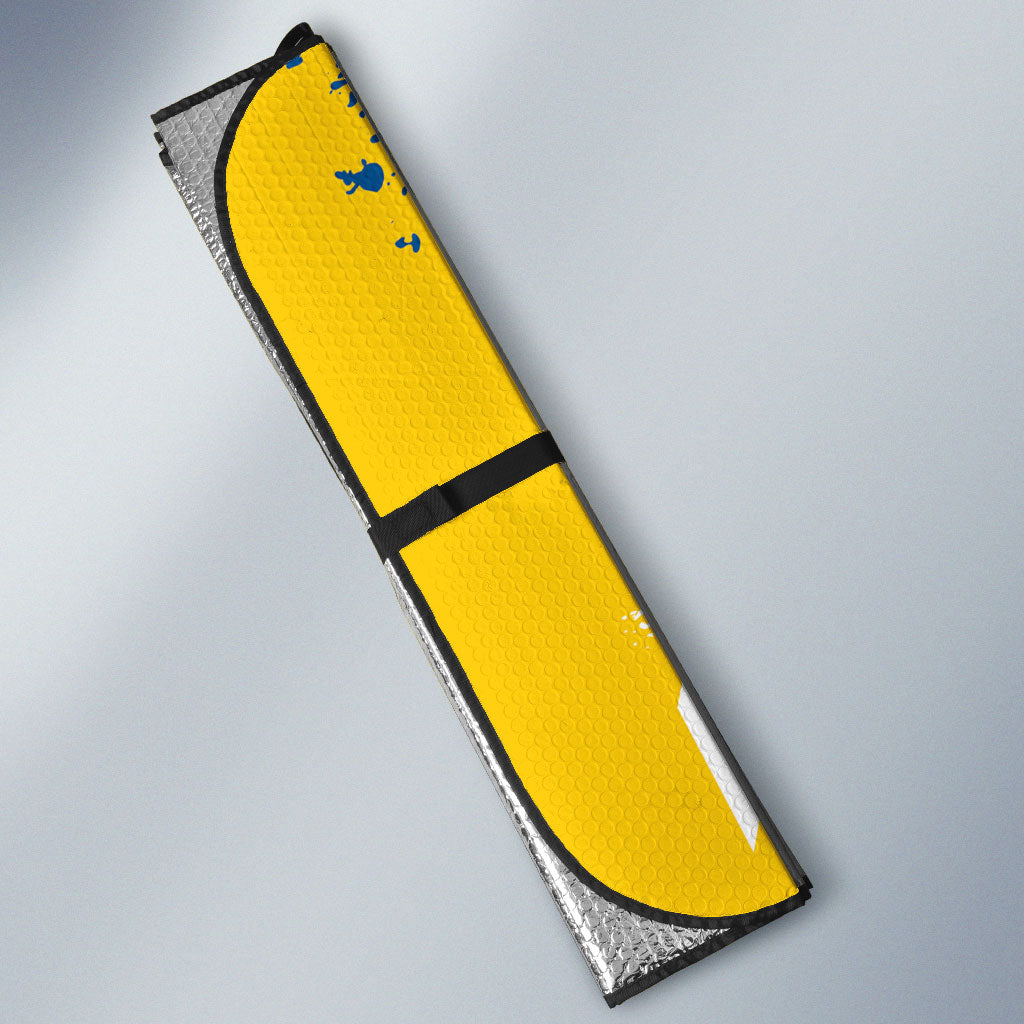 Sweden Flag Day Auto Sun Shade Majestic Elk Floral Nordic Heritage
