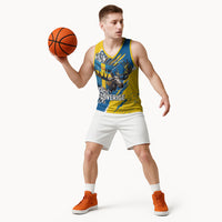 Sweden Flag Day Basketball Jersey Majestic Elk Floral Nordic Heritage