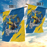 Sweden Flag Day Garden Flag Majestic Elk Floral Nordic Heritage