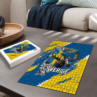 Sweden Flag Day Puzzle Majestic Elk Floral Nordic Heritage