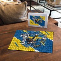 Sweden Flag Day Puzzle Majestic Elk Floral Nordic Heritage
