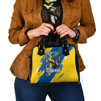 Sweden Flag Day Shoulder Handbag Majestic Elk Floral Nordic Heritage
