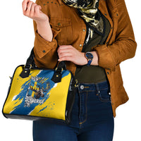 Sweden Flag Day Shoulder Handbag Majestic Elk Floral Nordic Heritage
