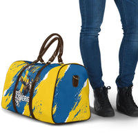 Sweden Flag Day Travel Bag Majestic Elk Floral Nordic Heritage