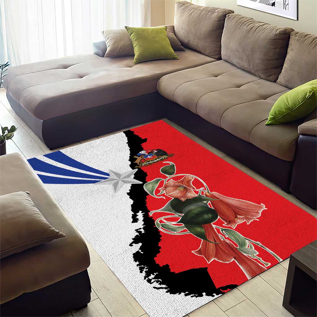 Chile Lapageria Rosea Area Rug With Flag Color - Wonder Print Shop
