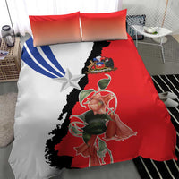 Chile Lapageria Rosea Bedding Set With Flag Color - Wonder Print Shop
