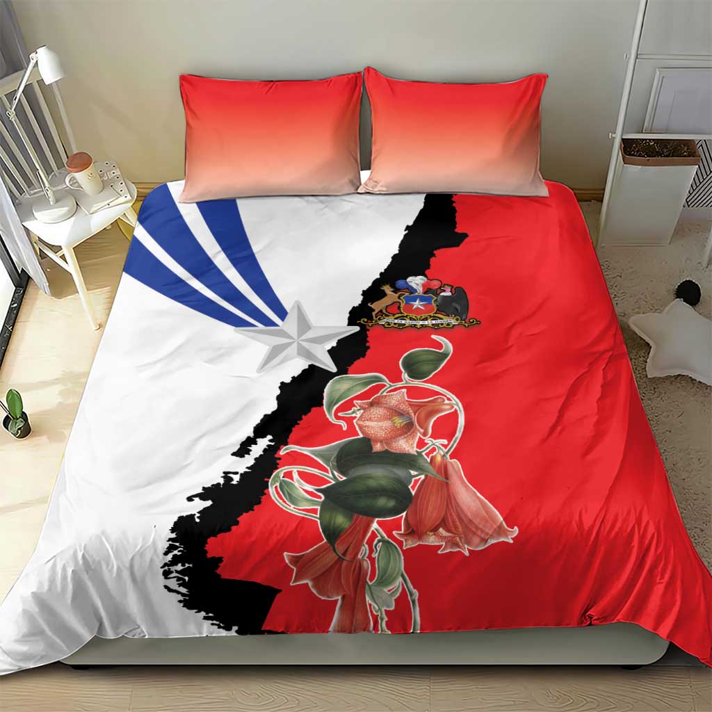Chile Lapageria Rosea Bedding Set With Flag Color - Wonder Print Shop
