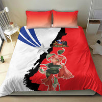 Chile Lapageria Rosea Bedding Set With Flag Color - Wonder Print Shop