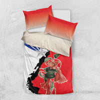 Chile Lapageria Rosea Bedding Set With Flag Color - Wonder Print Shop