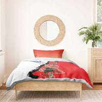 Chile Lapageria Rosea Bedding Set With Flag Color - Wonder Print Shop