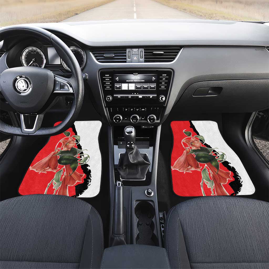 Chile Lapageria Rosea Car Mats With Flag Color - Wonder Print Shop