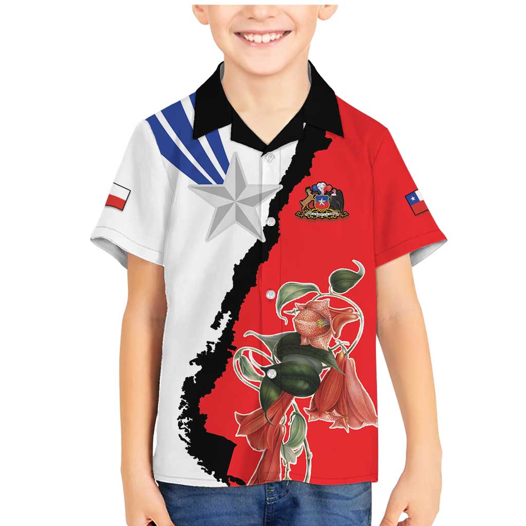 Chile Lapageria Rosea Family Matching Mermaid Dress and Hawaiian Shirt With Flag Color - Wonder Print Shop