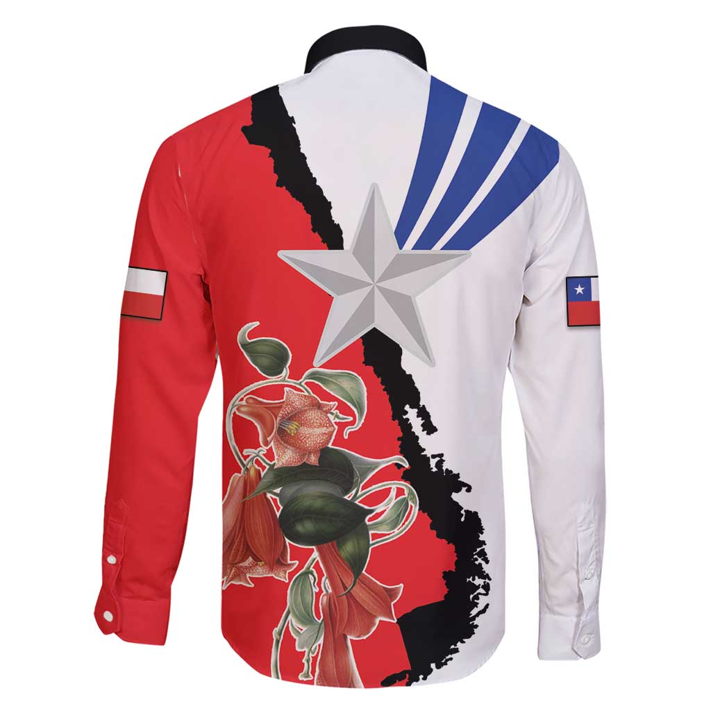 Chile Lapageria Rosea Family Matching Short Sleeve Bodycon Dress and Hawaiian Shirt With Flag Color - Wonder Print Shop