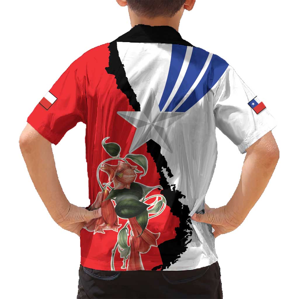 Chile Lapageria Rosea Family Matching Summer Maxi Dress and Hawaiian Shirt With Flag Color - Wonder Print Shop