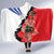 Chile Lapageria Rosea Hooded Blanket With Flag Color