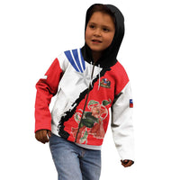 Chile Lapageria Rosea Kid Hoodie With Flag Color - Wonder Print Shop
