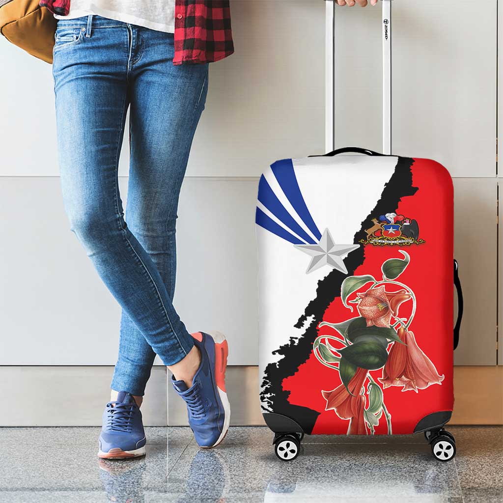 Chile Lapageria Rosea Luggage Cover With Flag Color - Wonder Print Shop